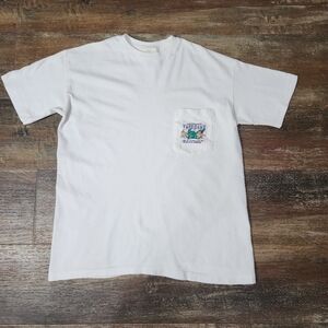 VINTAGE 90s SINGLE STITCH BANANA REPUBLIC T-SHIRT LOUISIANA YARD DAWS "GATOR" XS